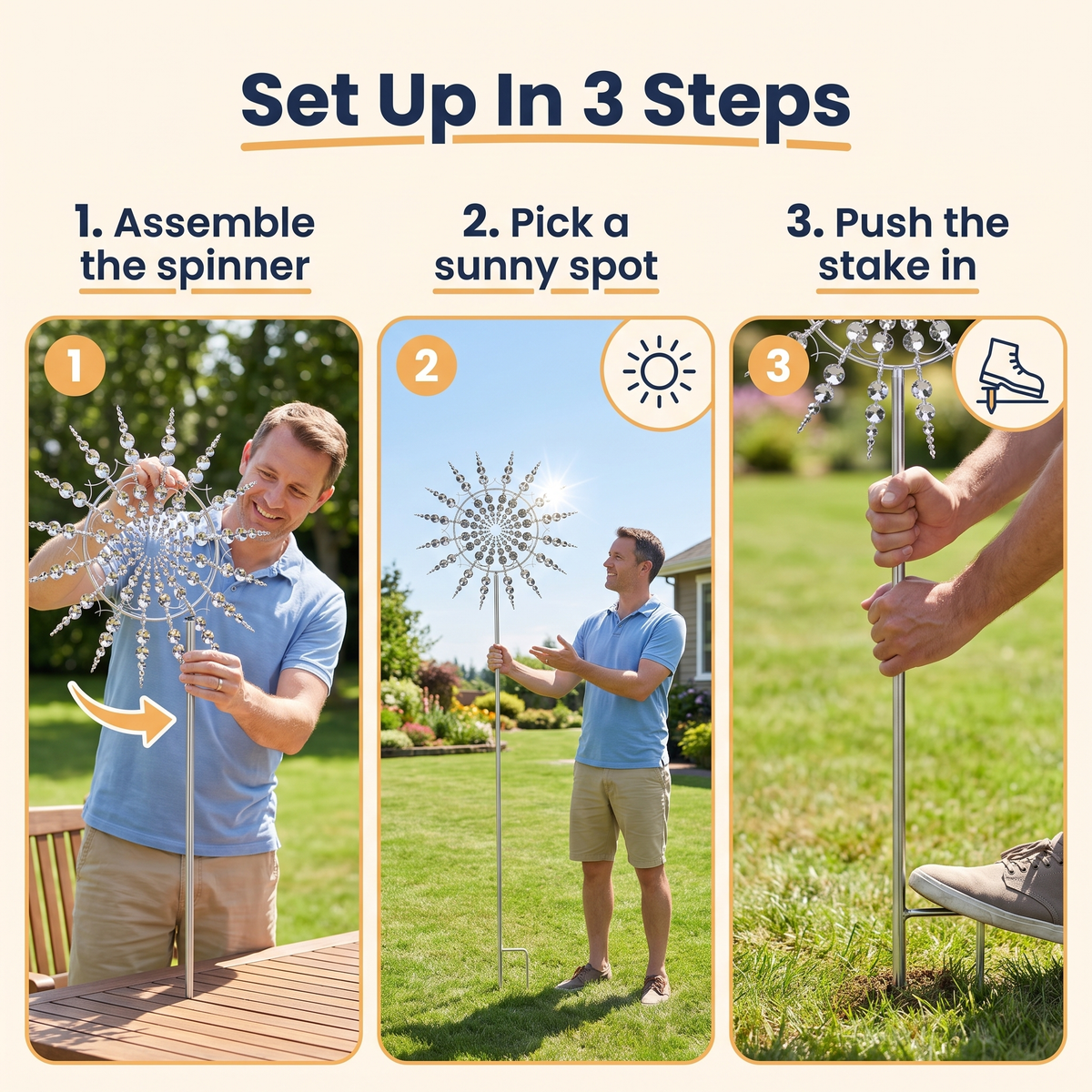 New Anti-Rust Magical Metal Windmill-Kinetic Metal Wind Spinners