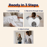 Feathered Angel Wings Costume