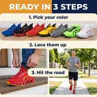 Men's Orthopedic Running Shoes – Arch Support Walking Sneakers with Cushioned Non-Slip Sole, 7 Colors