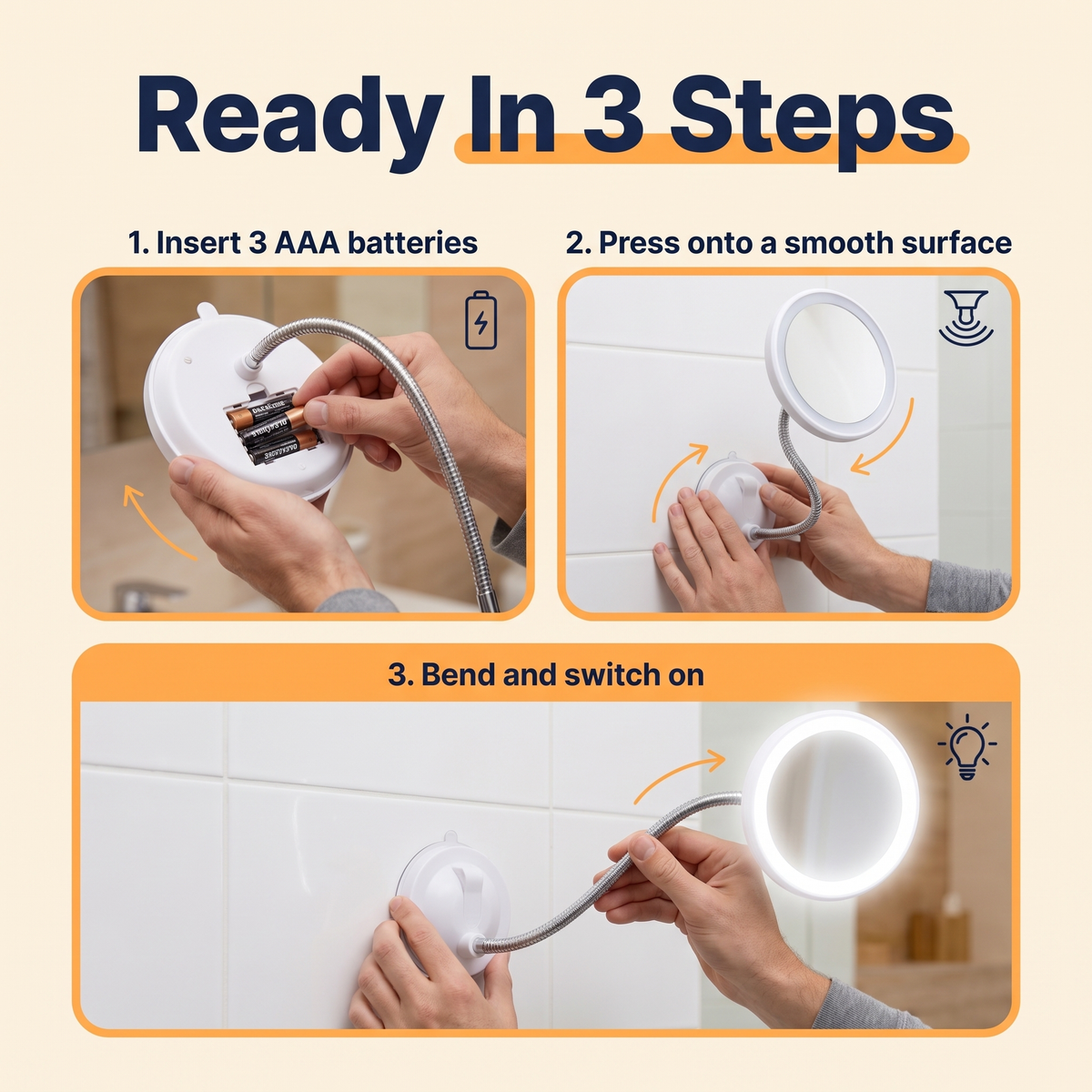 LED 10x Magnifying Mirror