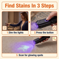 Rechargeable Ultraviolet UV Flashlight, Zoomable