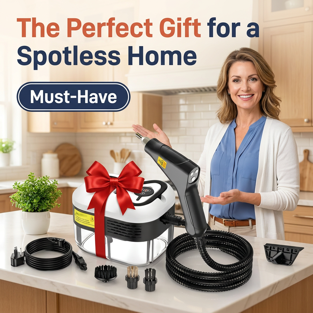 Portable Steam Cleaner with Spray Gun – 6 Steam Levels, 1200 ml Tank (CLAUDE VERSION 2)