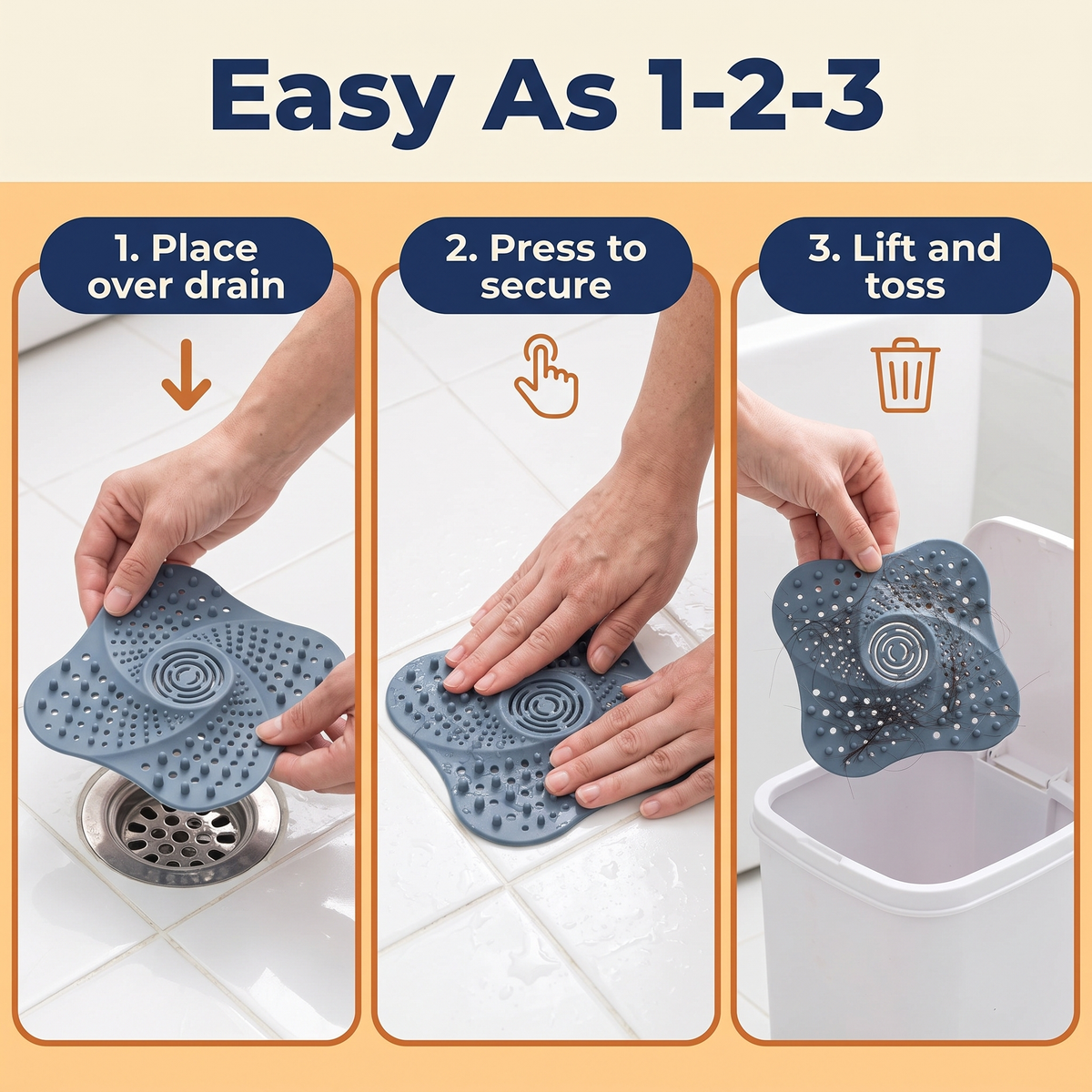 Anti Blocking Spiral Shower Drain Hair Catcher