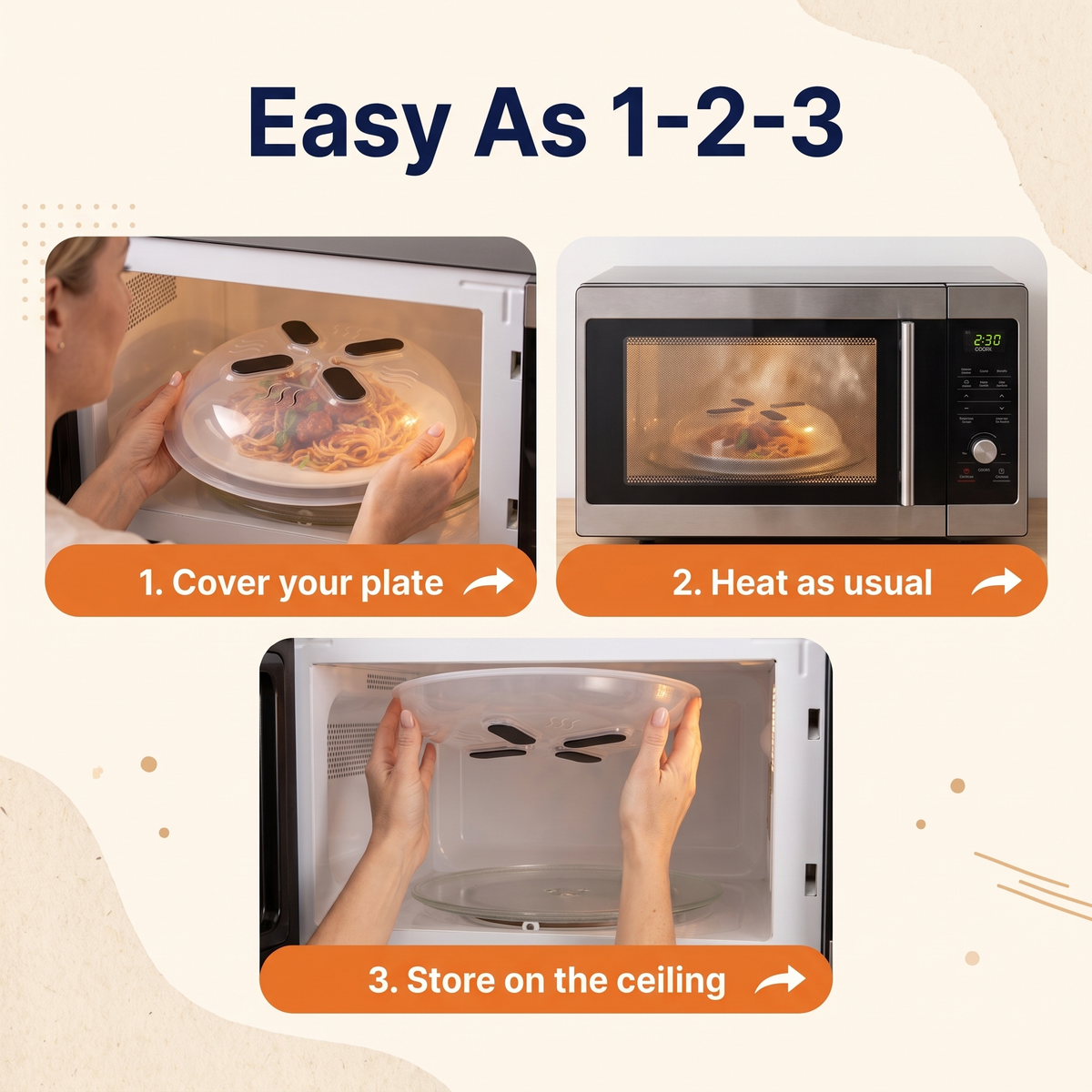 Magnetic Microwave Splatter Cover