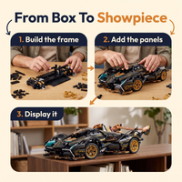 1690 Piece V12 Model Car Building Block Set