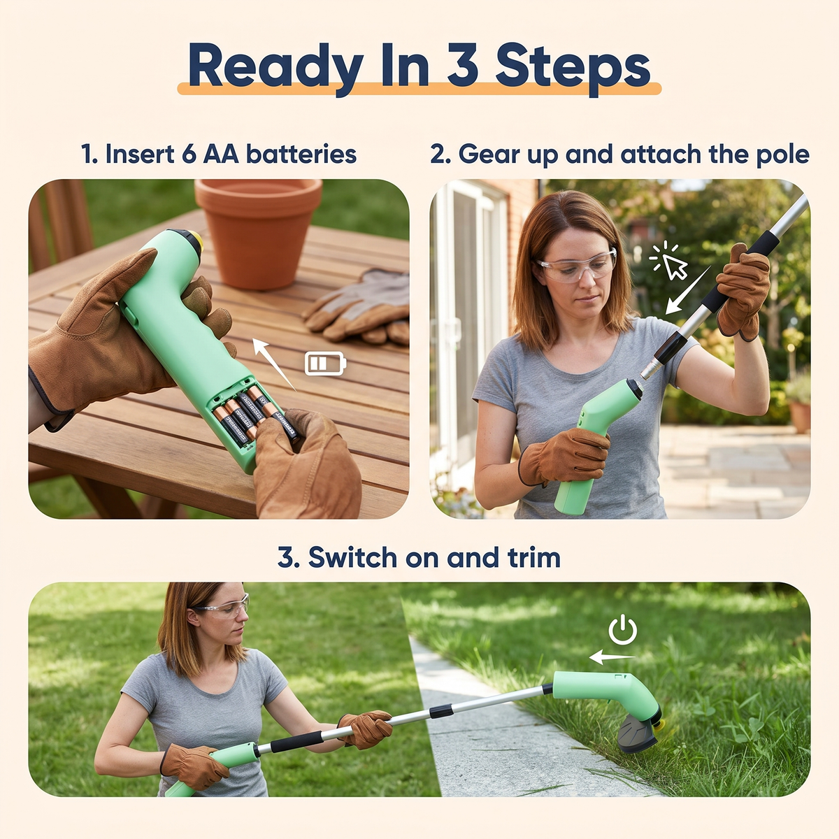 Weed Wacker Cordless Mini Weed Trimmer