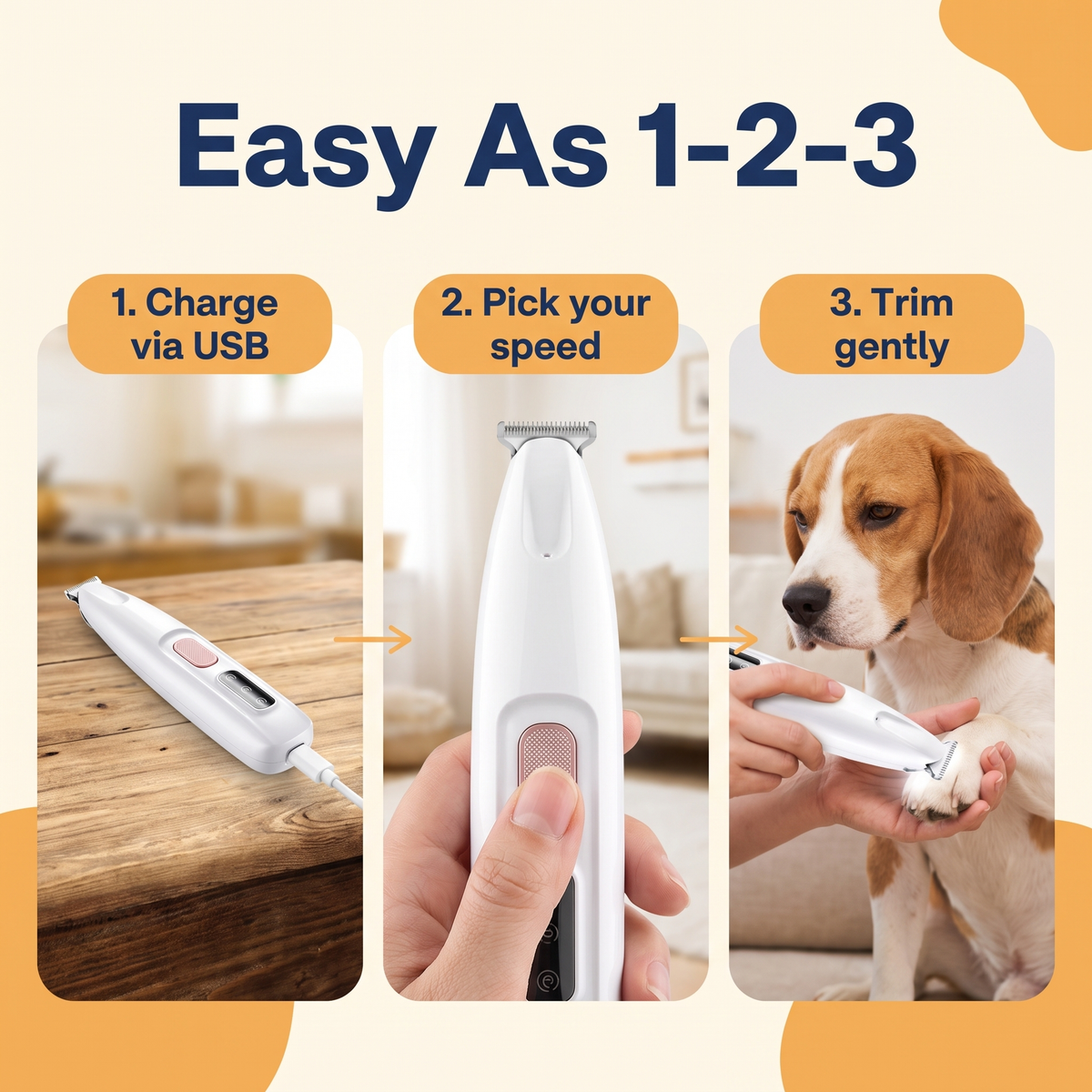 Ultra quiet trimmer for sensitive pet care