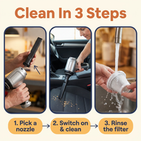 Cordless Car Vacuum Cleaner – 95000Pa Handheld Vacuum & Air Blower with Brushless Motor, 4000mAh USB Rechargeable