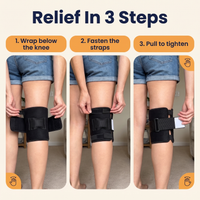 Sciatica Pain Relief Brace – Acupressure Knee Wrap for Sciatic Nerve, Lower Back & Leg Pain, Adjustable One Size