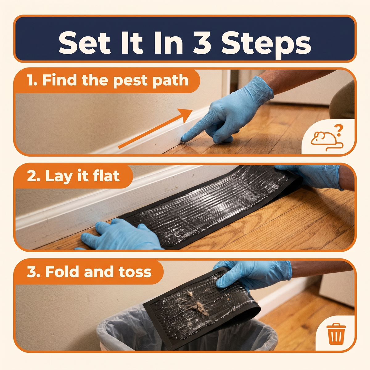 Large, non-toxic trap for effective pest control