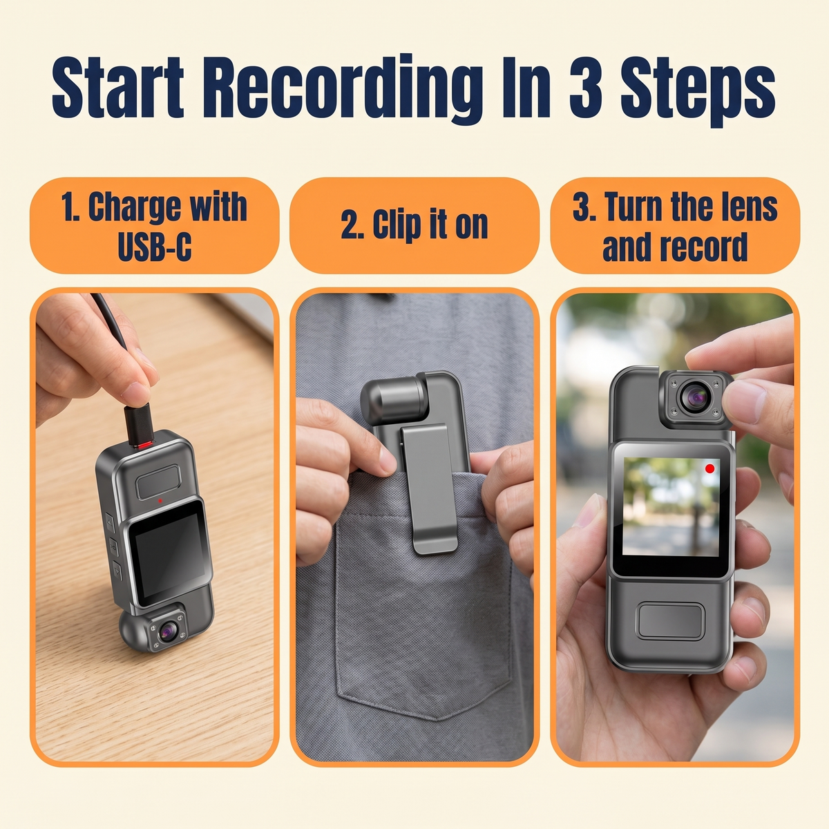 4K Ultra HD WiFi Mini Body Camera