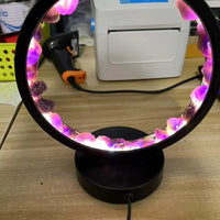 Healing Stone Night Lamp with Crystal Column Design