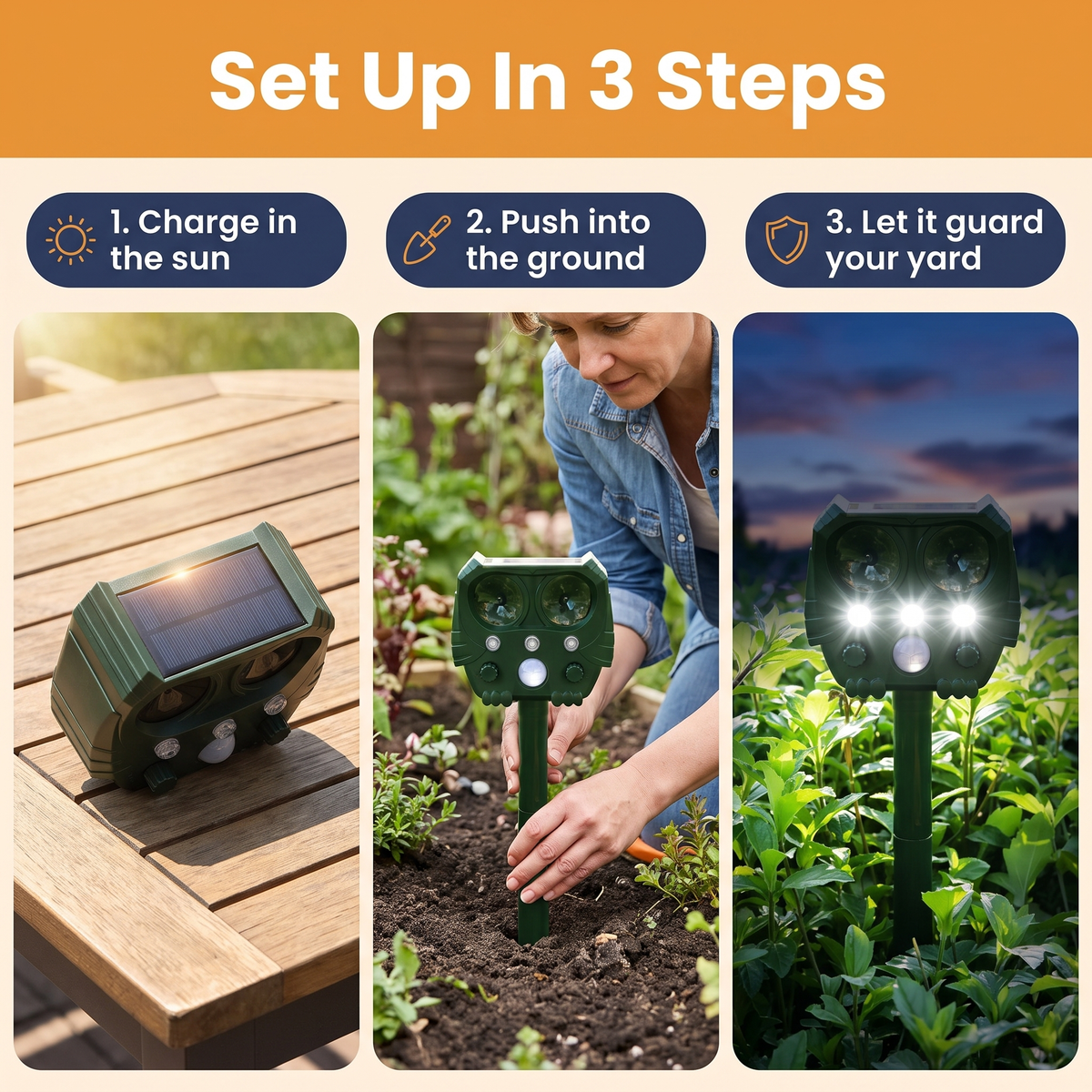 Ultrasonic Solar Snake Repeller