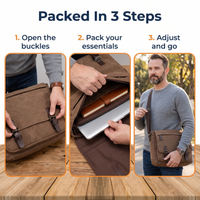 Mens Canvas Satchel Messenger Sling Bag