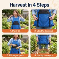 Durable Harvesting Apron With Drop-Release Pouch