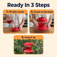 Hanging Bee Proof Hummingbird Water Feeders with Perch