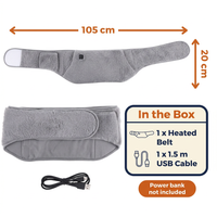 USB Heated Waist Wrap – 3 Heat Levels, Hand & Belly Warmer (CLAUDE VERSION 3)