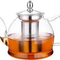 Blooming And Loose Leaf 1000ml Glass Teapot With Removable Infuser
