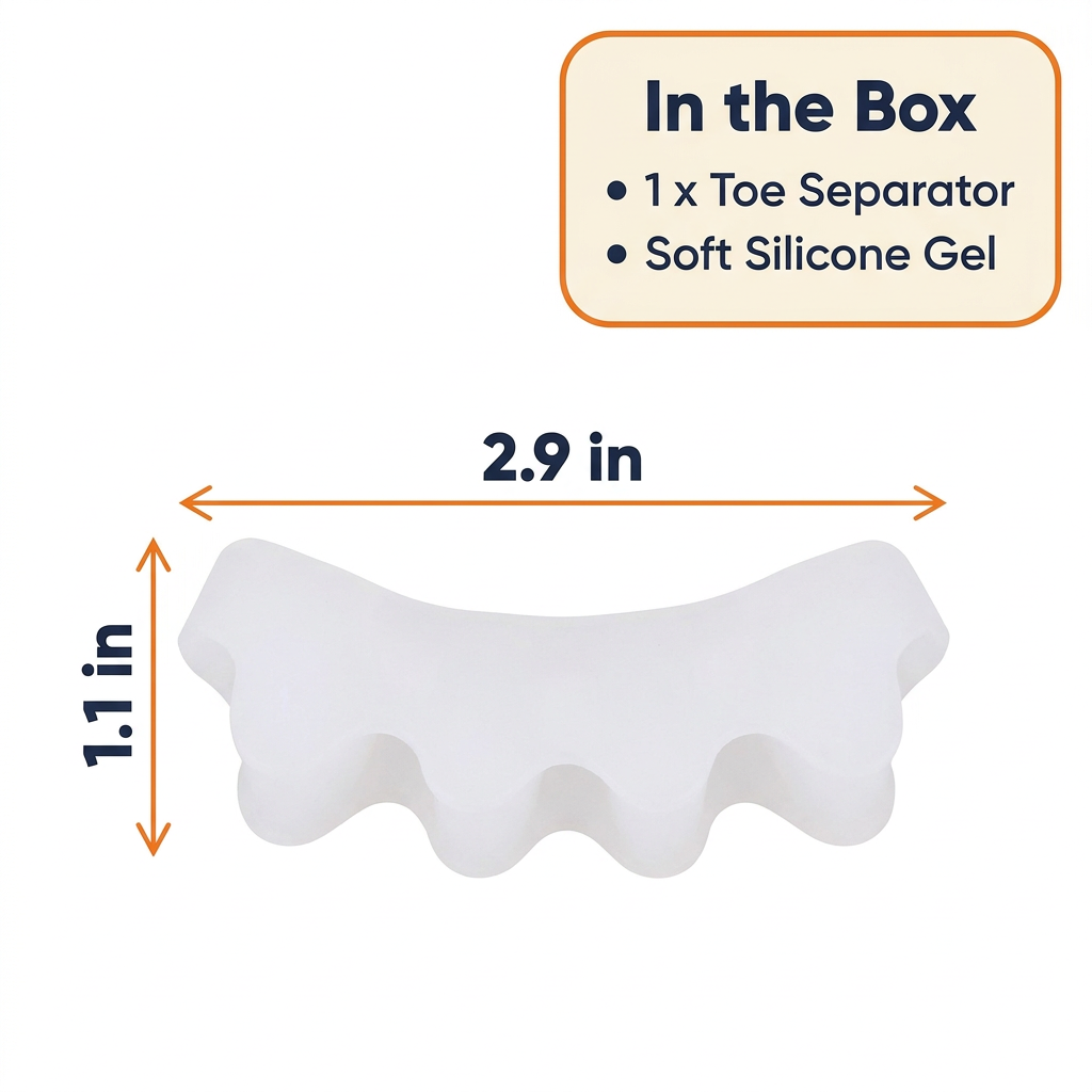Hammer Toe Straightener – Silicone Gel Toe Separator & Splint for Bunion Relief, Aligns Toes Without Surgery