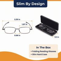 Compact Mens & Ladies Folding Reading Glasses