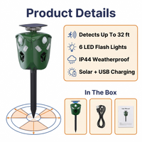360° Solar Ultrasonic Animal Repeller