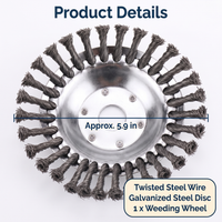 Heavy-Duty Wire Weeding Wheel