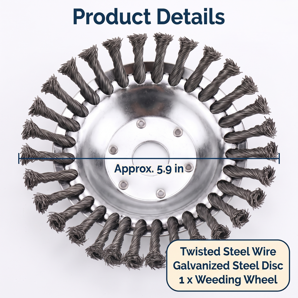 Heavy-Duty Wire Weeding Wheel