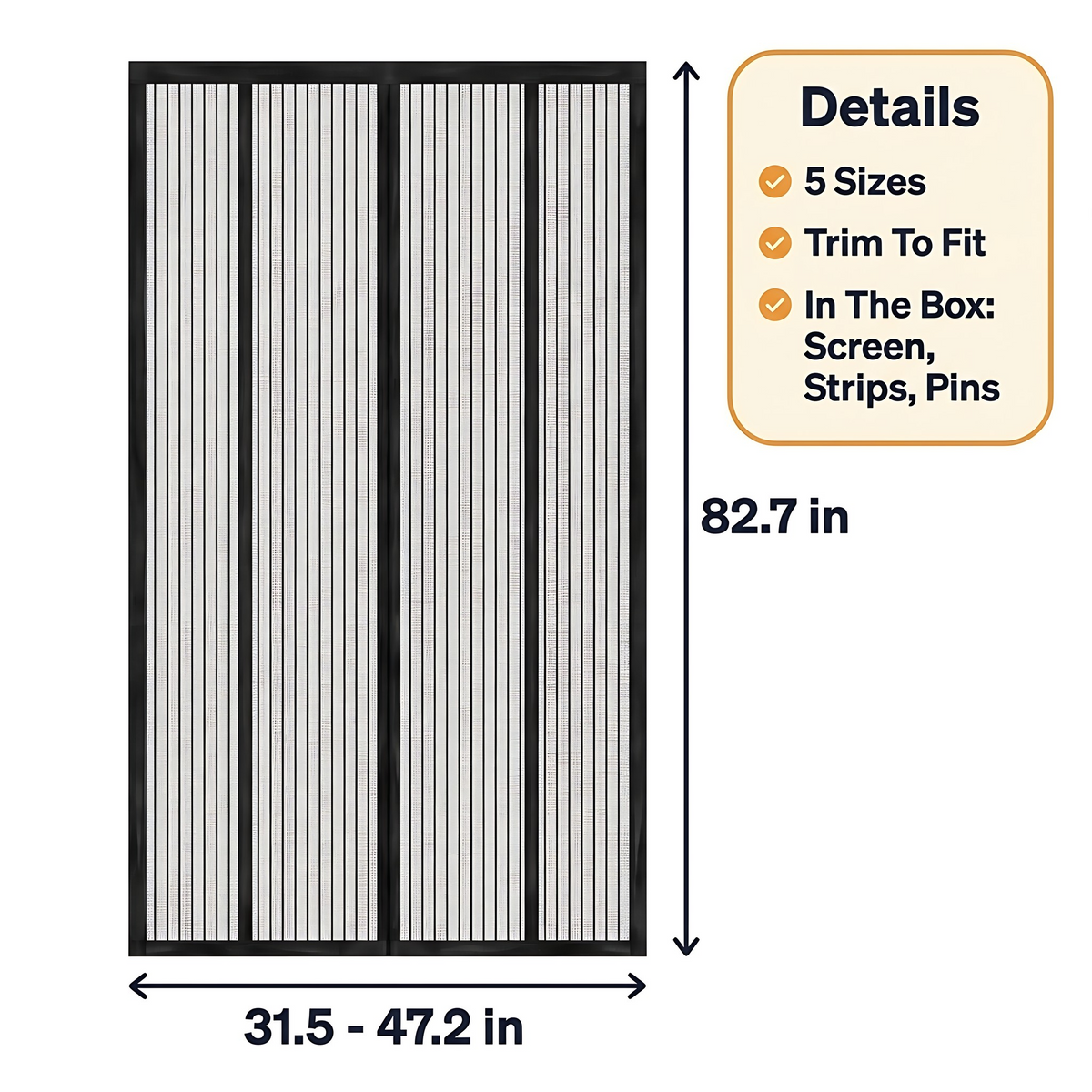 Magnetic Mosquito Screen for Doors