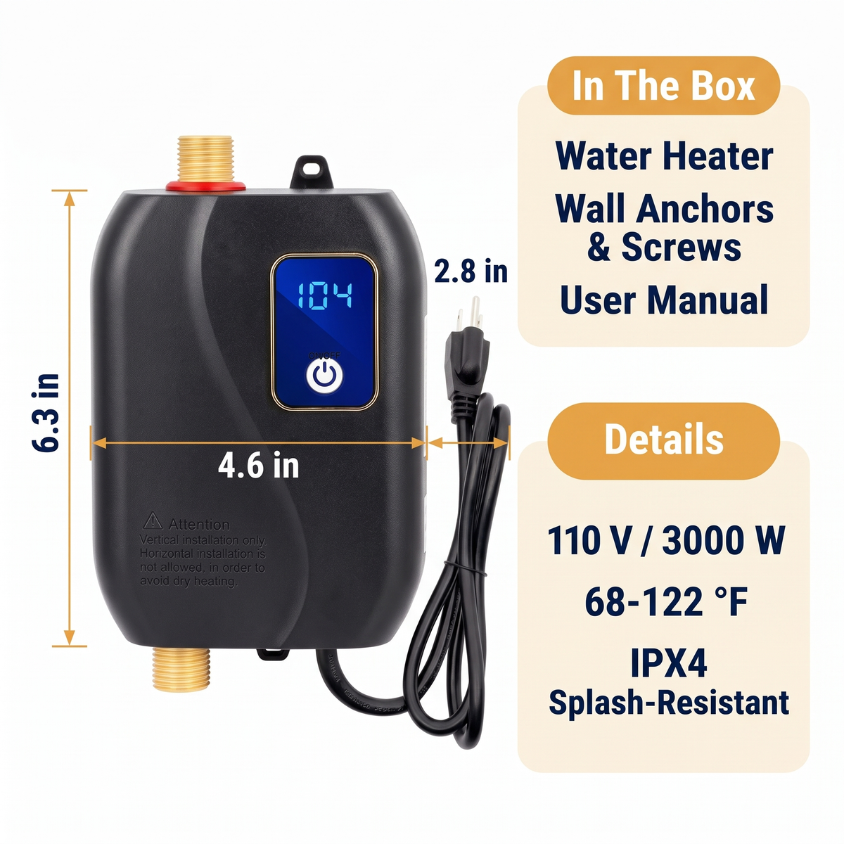 Instant Water Heater Tankless