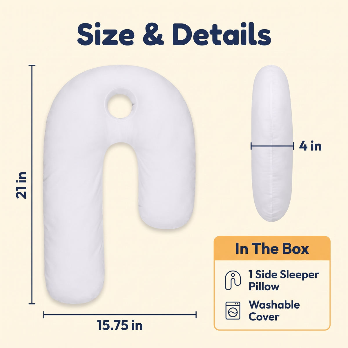 Orthopedic Side Sleeper Pillow With Ear Hole
