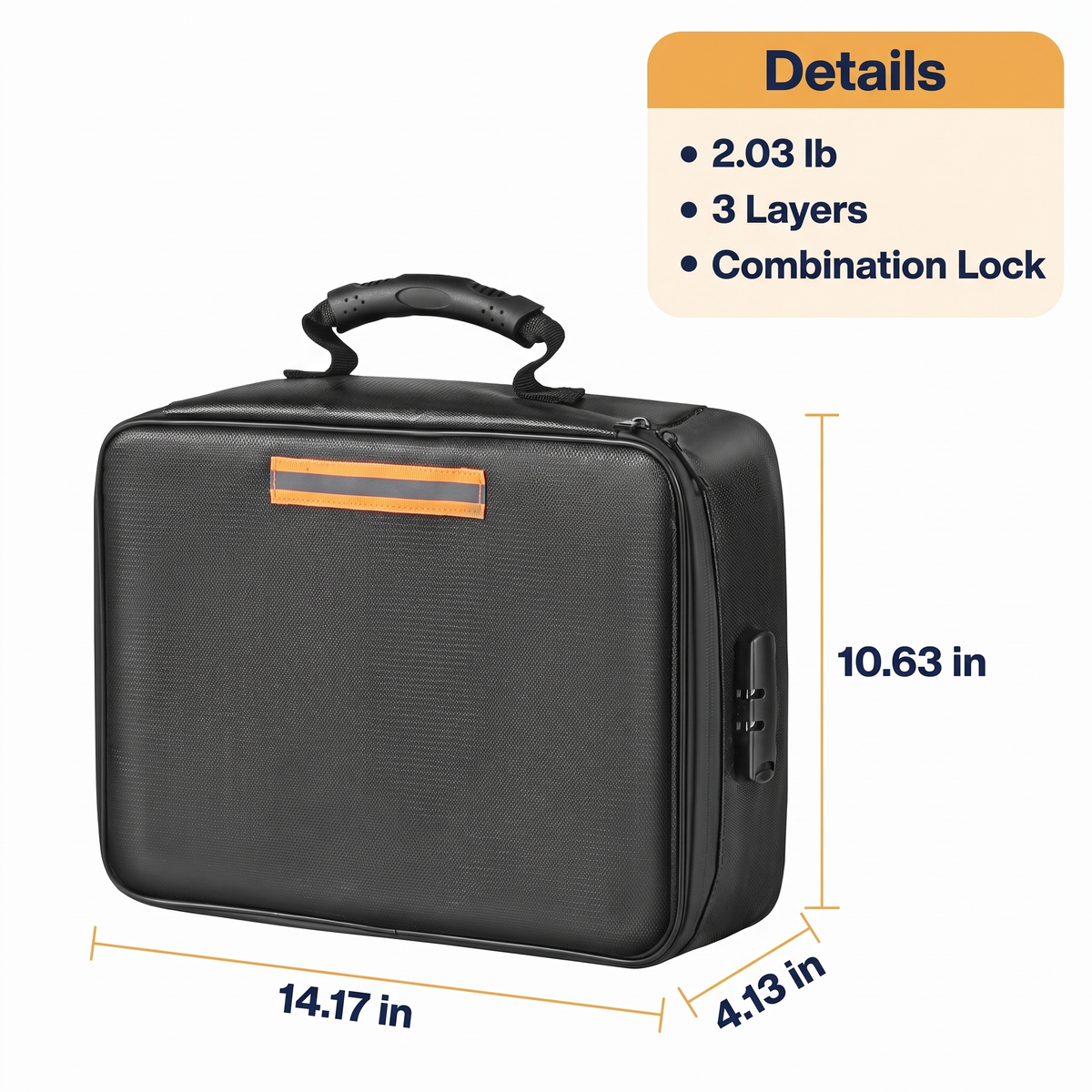 Waterproof Fireproof Document Cash Safe Bag
