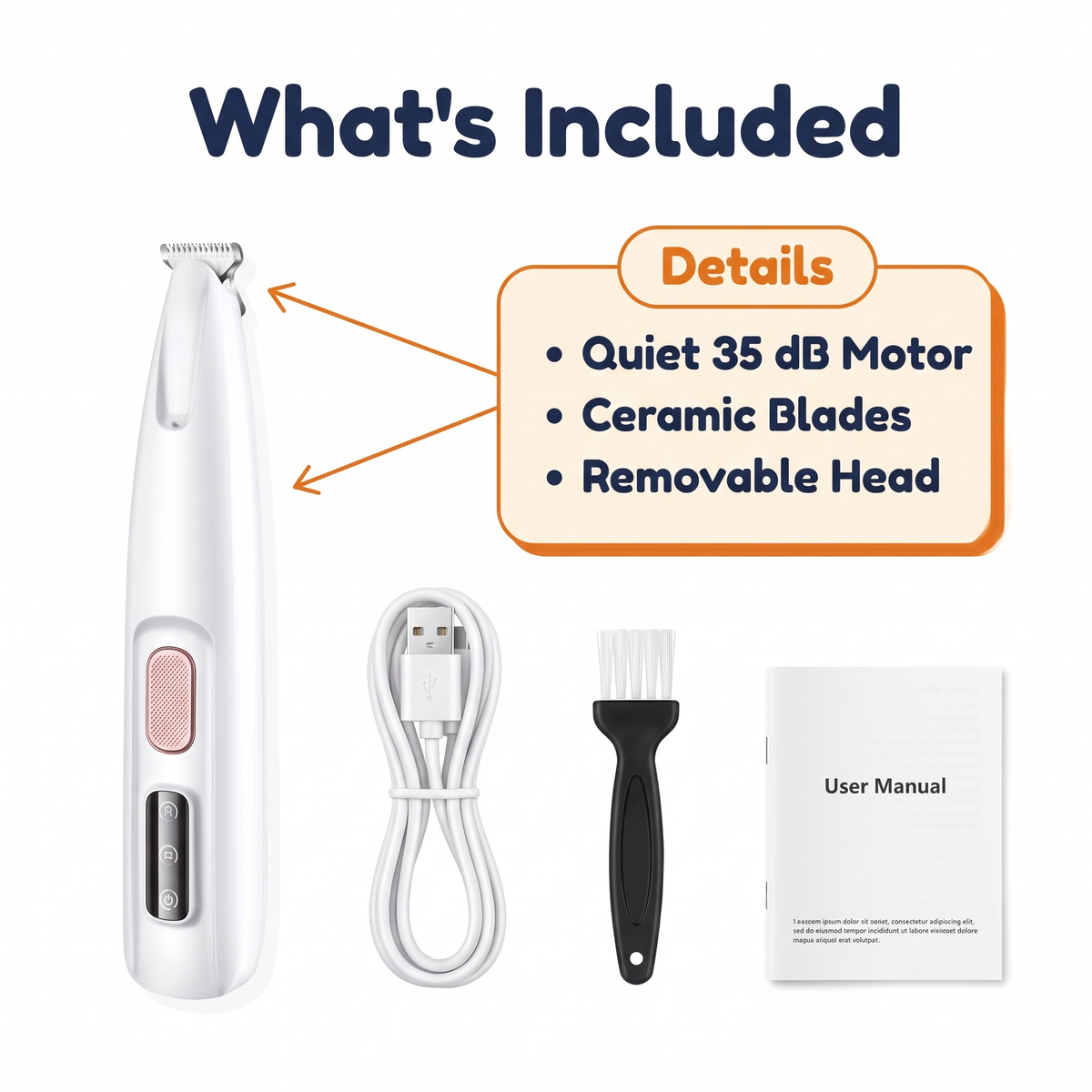 Ultra quiet trimmer for sensitive pet care