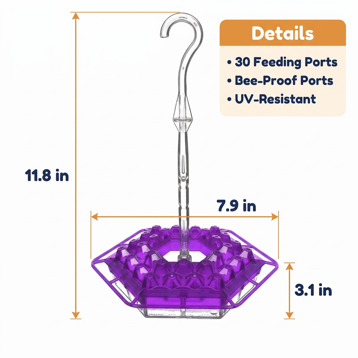 Ant Proof Hummingbird Feeder Outdoor Hanging Perch
