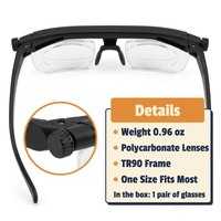 Adjustable Focus Glasses – Dial-Adjust Reading & Distance Eyeglasses, No Prescription Needed, Lightweight
