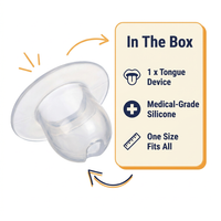 Tongue Stabilizing Device – Soft Silicone Anti-Snoring Tongue Retainer, One Size, No Molding Needed