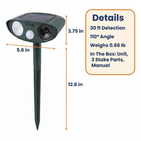 Solar-Powered Ultrasonic Animal Repellent