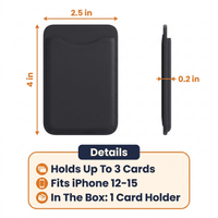 Magnetic Leather Card Holder Wallet for iPhone