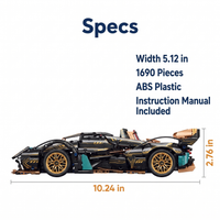 1690 Piece V12 Model Car Building Block Set
