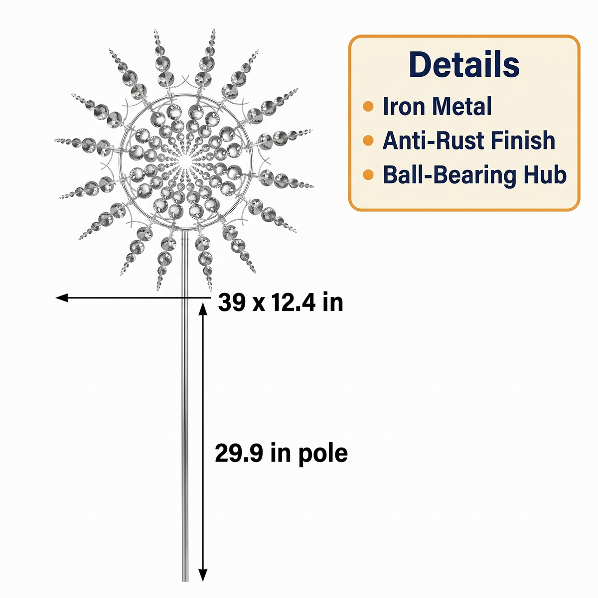 New Anti-Rust Magical Metal Windmill-Kinetic Metal Wind Spinners