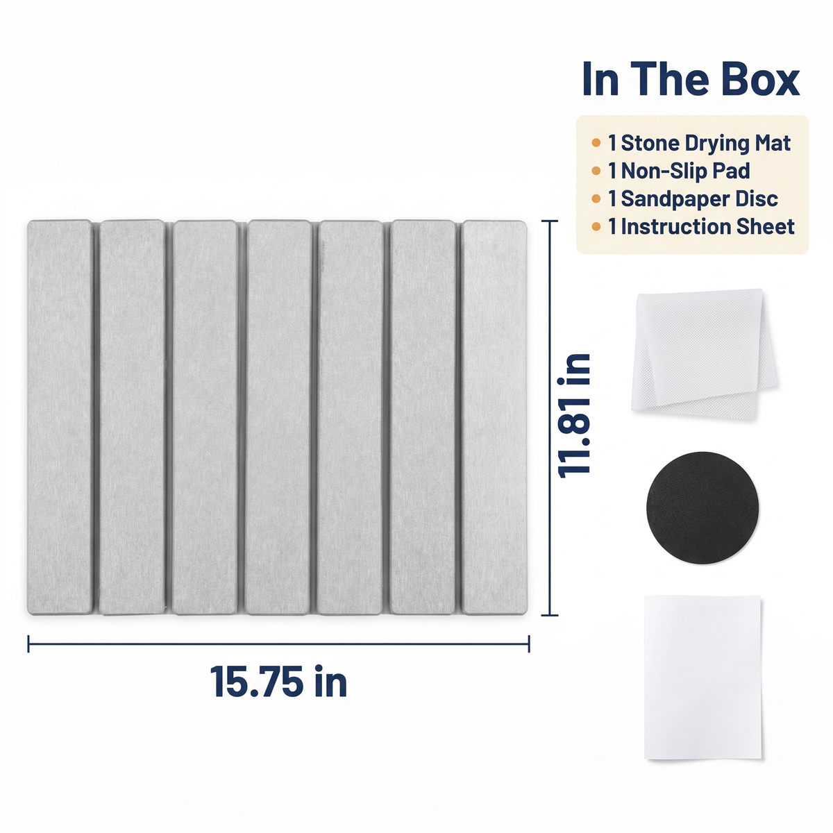 Foldable Diatomite Stone Dish Drying Mat