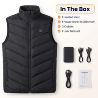 Unisex Heated Vest with 10,000 mAh Power Bank – 9 Heating Zones, 3 Heat Settings, Up to 8 Hours Warmth