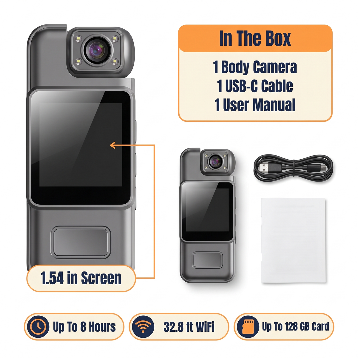 4K Ultra HD WiFi Mini Body Camera