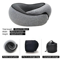 Ergonomic Travel Neck Pillow – Memory Foam Support for Airplane & Car