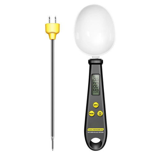 2-in-1 Digital Mini Spoon Scale & Food Thermometer