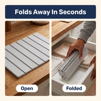 Foldable Diatomite Stone Dish Drying Mat