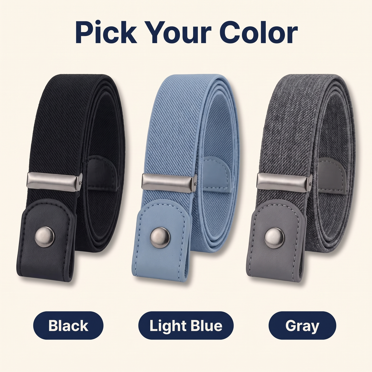 Adjustable Elastic Invisible No Buckle Belt