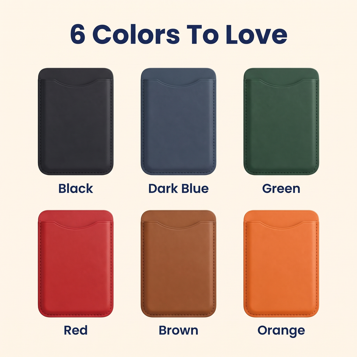 Magnetic Leather Card Holder Wallet for iPhone