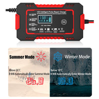 Car Battery Charger 12v 6a Pulse Repair LCD Display