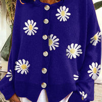Floral Embroidery Knitted Sweater