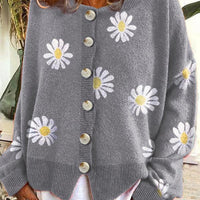 Floral Embroidery Knitted Sweater